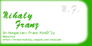 mihaly franz business card